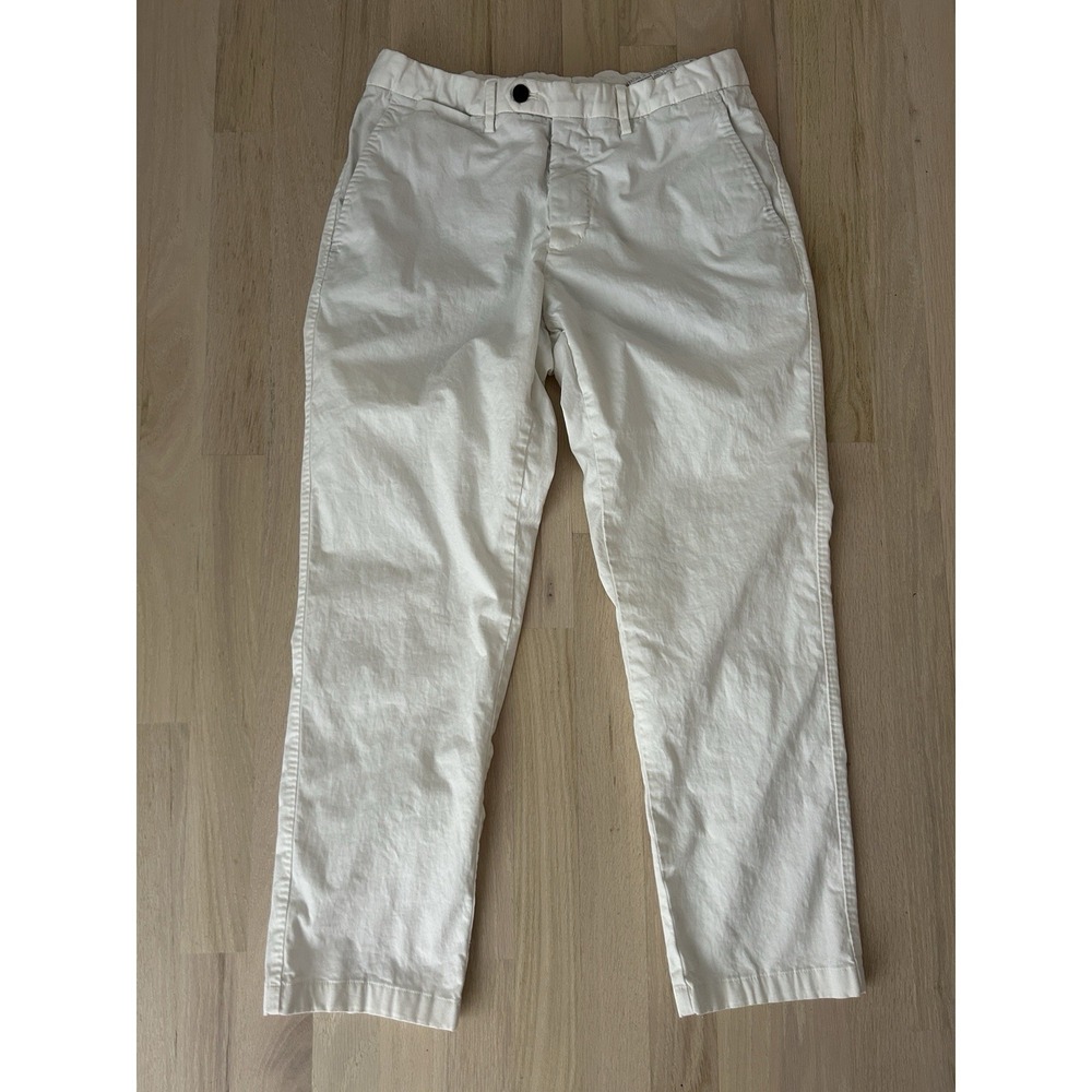 SUITSUPPLY Porto Novo White Cotton Stretch Chinos Pants Sz 30 Short Portugal